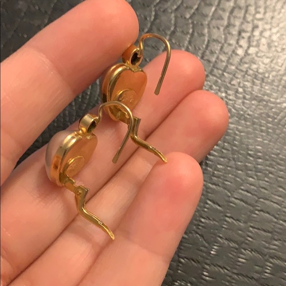 Le Gi 750 gold heart earrings - Picture 6 of 8